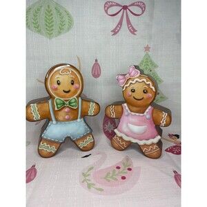 Pink Bow and Pastel Gingerbread Set